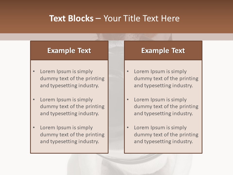 A Dog Holding A Bowl In Its Mouth PowerPoint Template