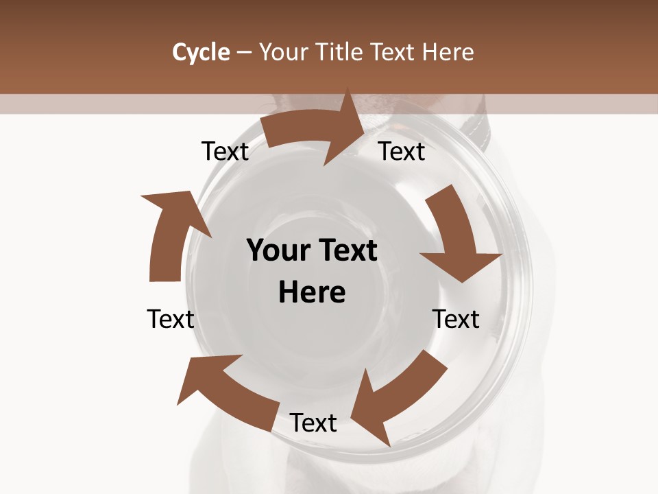 A Dog Holding A Bowl In Its Mouth PowerPoint Template