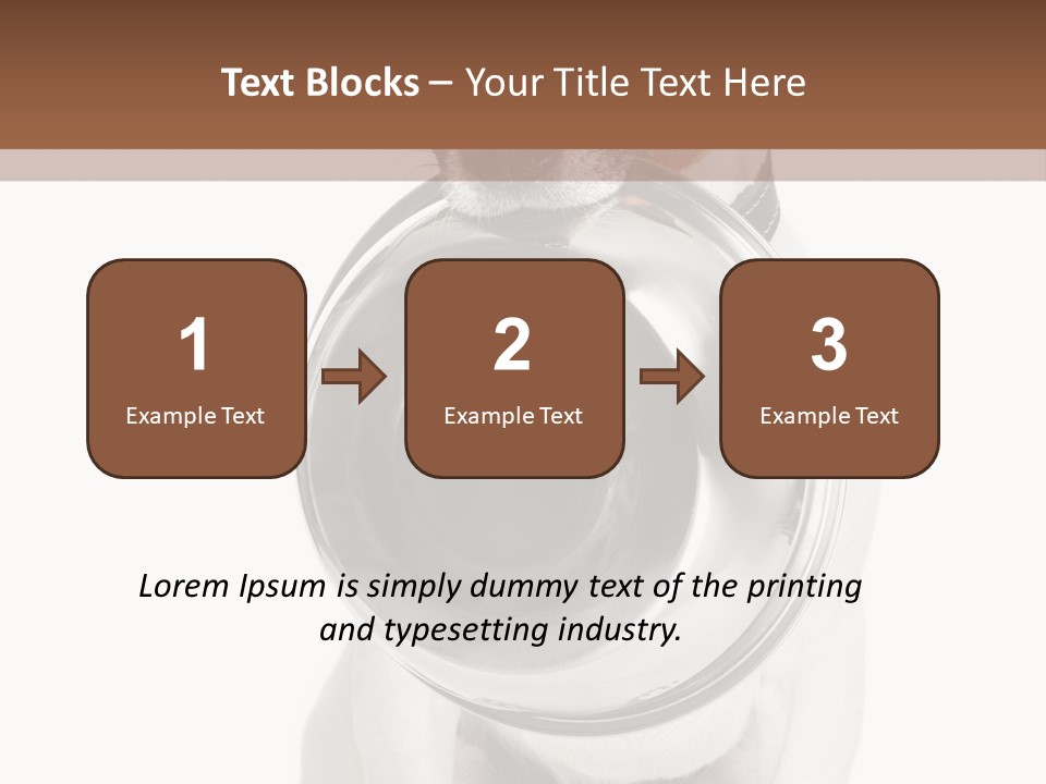 A Dog Holding A Bowl In Its Mouth PowerPoint Template