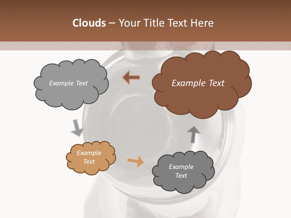 A Dog Holding A Bowl In Its Mouth PowerPoint Template