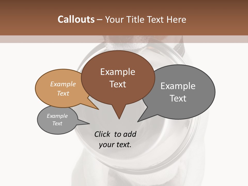 A Dog Holding A Bowl In Its Mouth PowerPoint Template