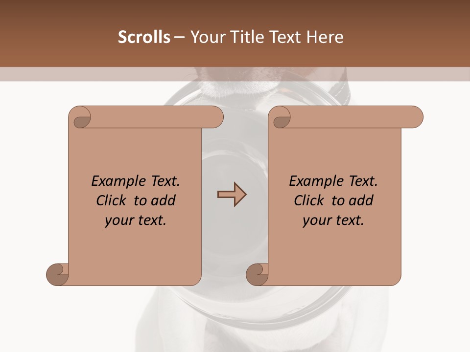 A Dog Holding A Bowl In Its Mouth PowerPoint Template