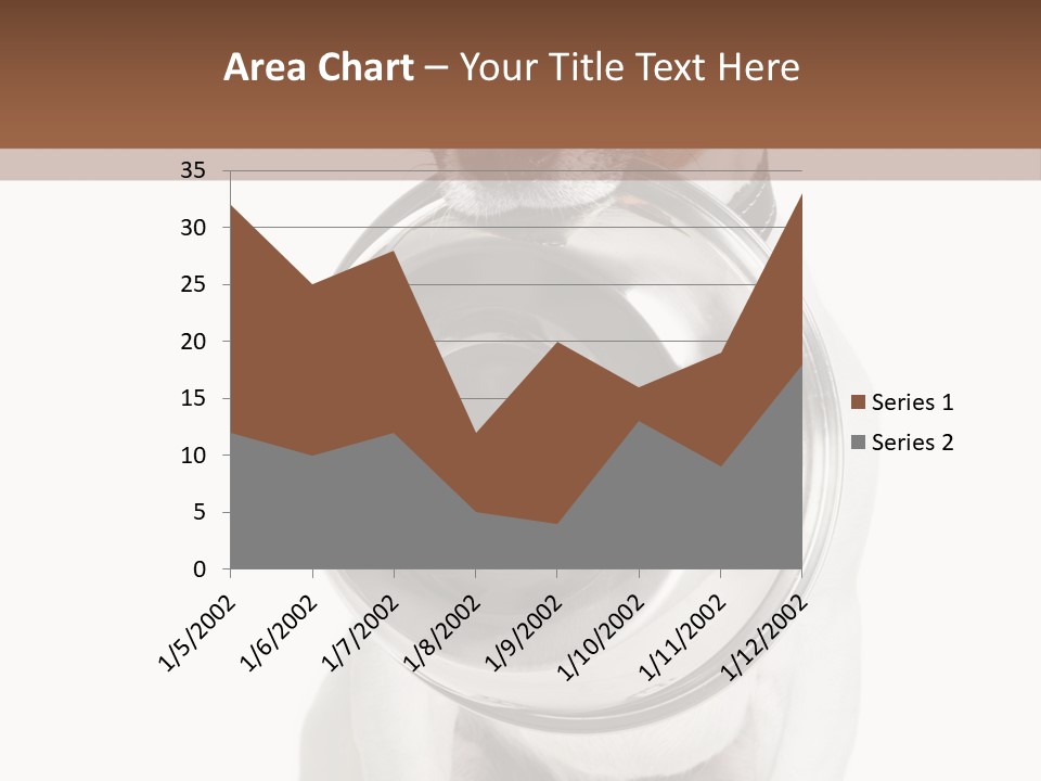 A Dog Holding A Bowl In Its Mouth PowerPoint Template