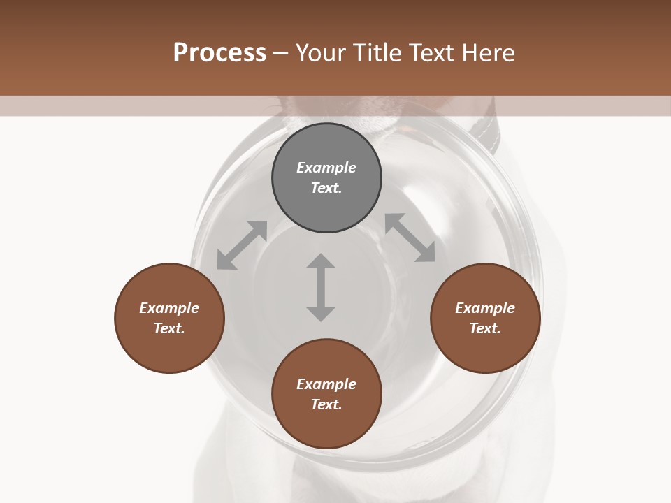 A Dog Holding A Bowl In Its Mouth PowerPoint Template