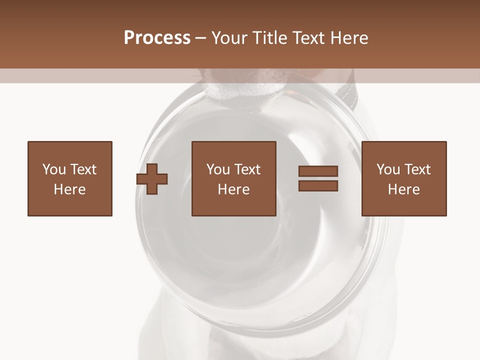 A Dog Holding A Bowl In Its Mouth PowerPoint Template
