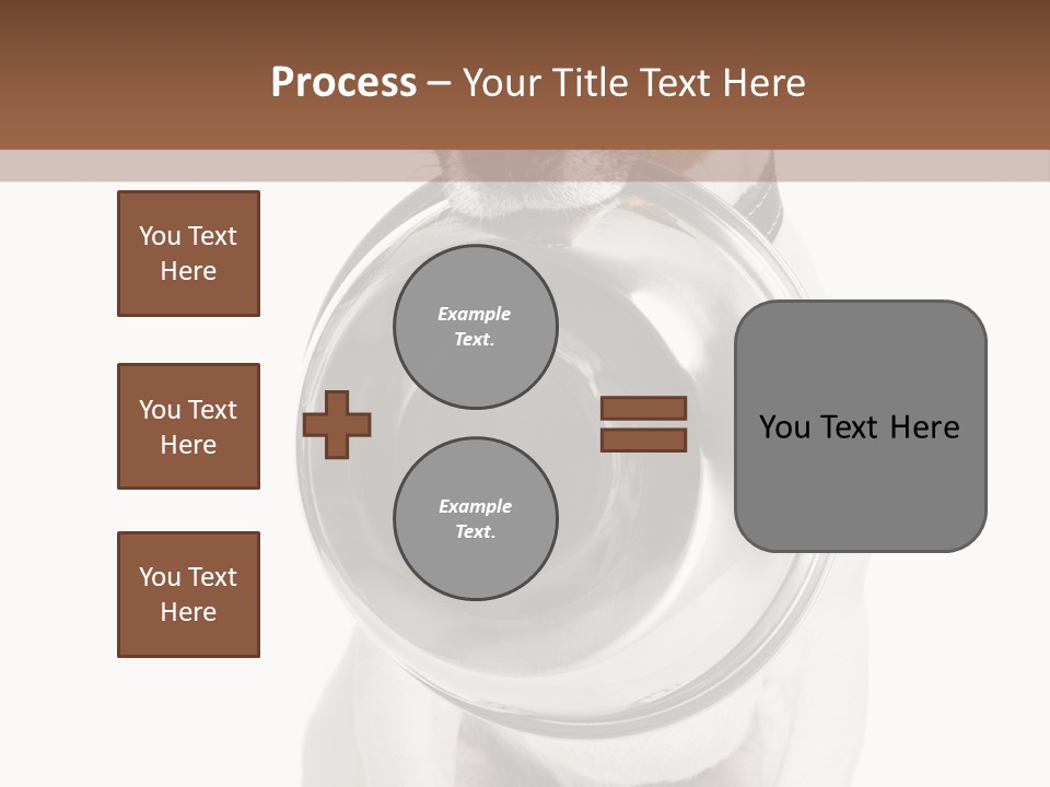 A Dog Holding A Bowl In Its Mouth PowerPoint Template