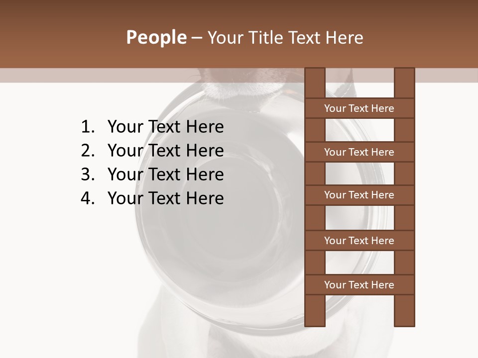 A Dog Holding A Bowl In Its Mouth PowerPoint Template