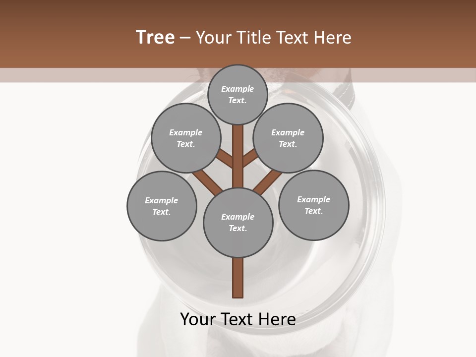 A Dog Holding A Bowl In Its Mouth PowerPoint Template