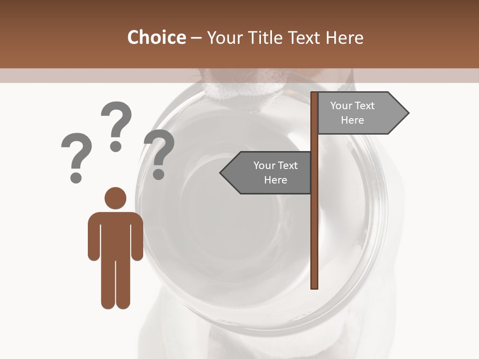A Dog Holding A Bowl In Its Mouth PowerPoint Template