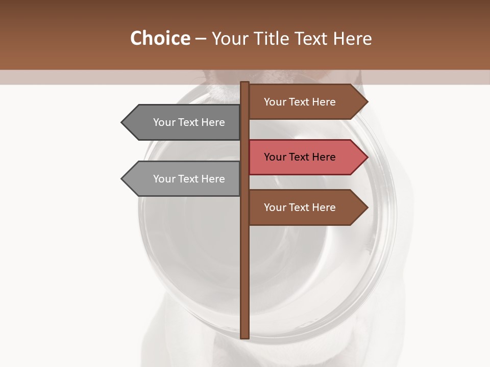A Dog Holding A Bowl In Its Mouth PowerPoint Template