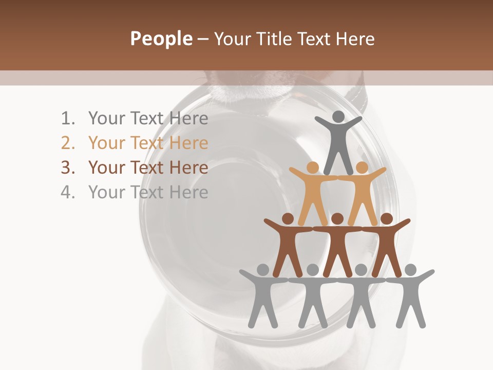 A Dog Holding A Bowl In Its Mouth PowerPoint Template