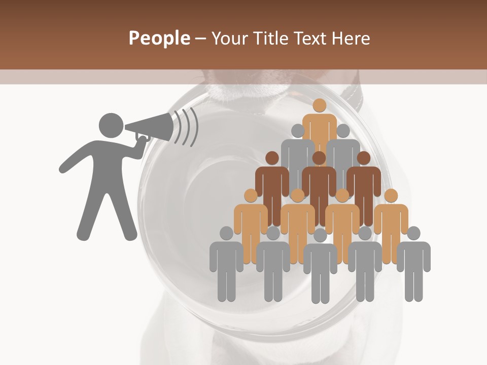 A Dog Holding A Bowl In Its Mouth PowerPoint Template