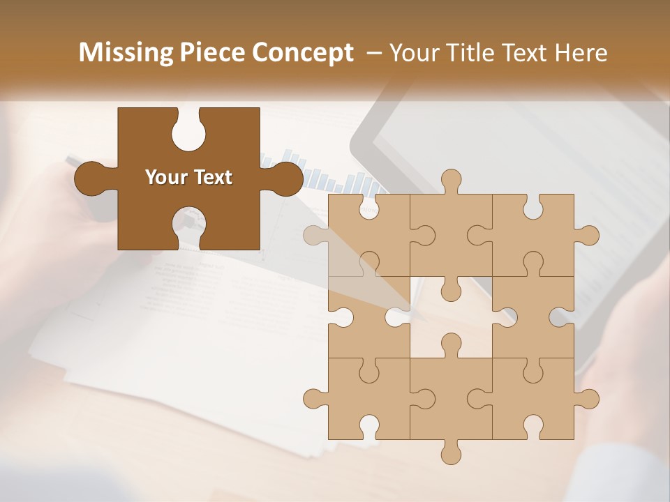 A Person Writing On A Piece Of Paper Next To A Tablet PowerPoint Template