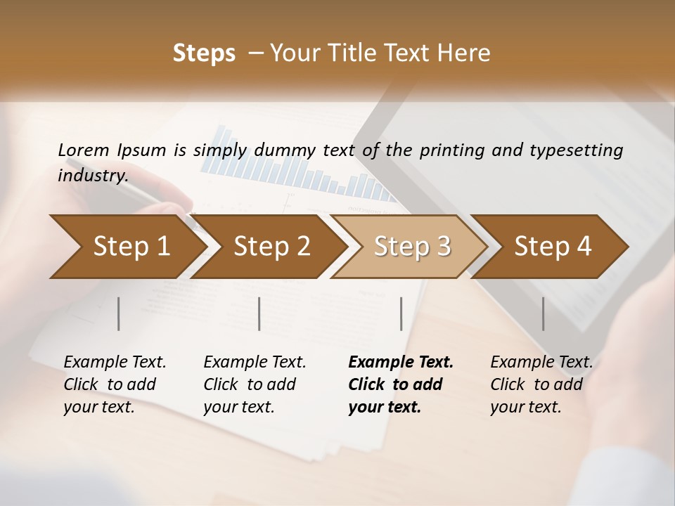 A Person Writing On A Piece Of Paper Next To A Tablet PowerPoint Template