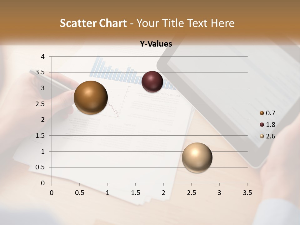 A Person Writing On A Piece Of Paper Next To A Tablet PowerPoint Template