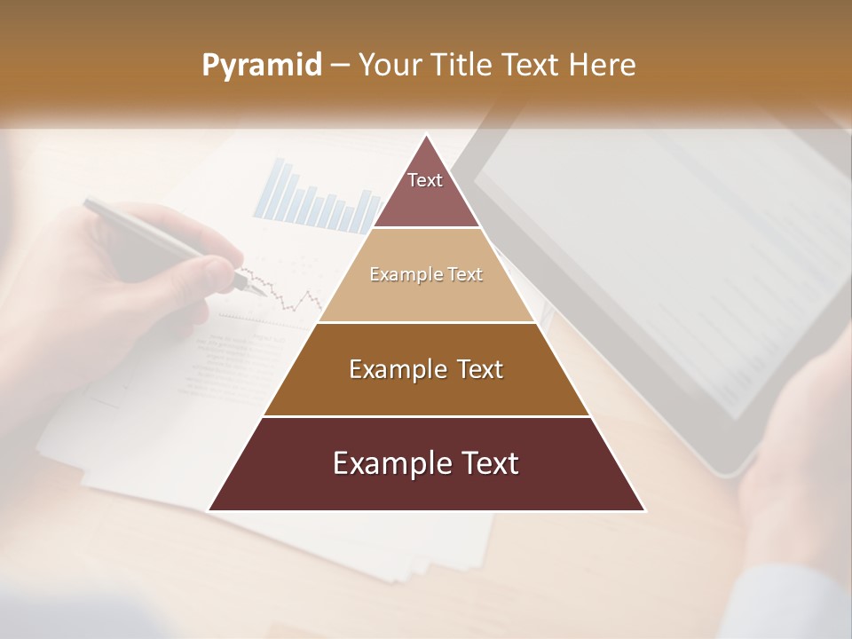 A Person Writing On A Piece Of Paper Next To A Tablet PowerPoint Template