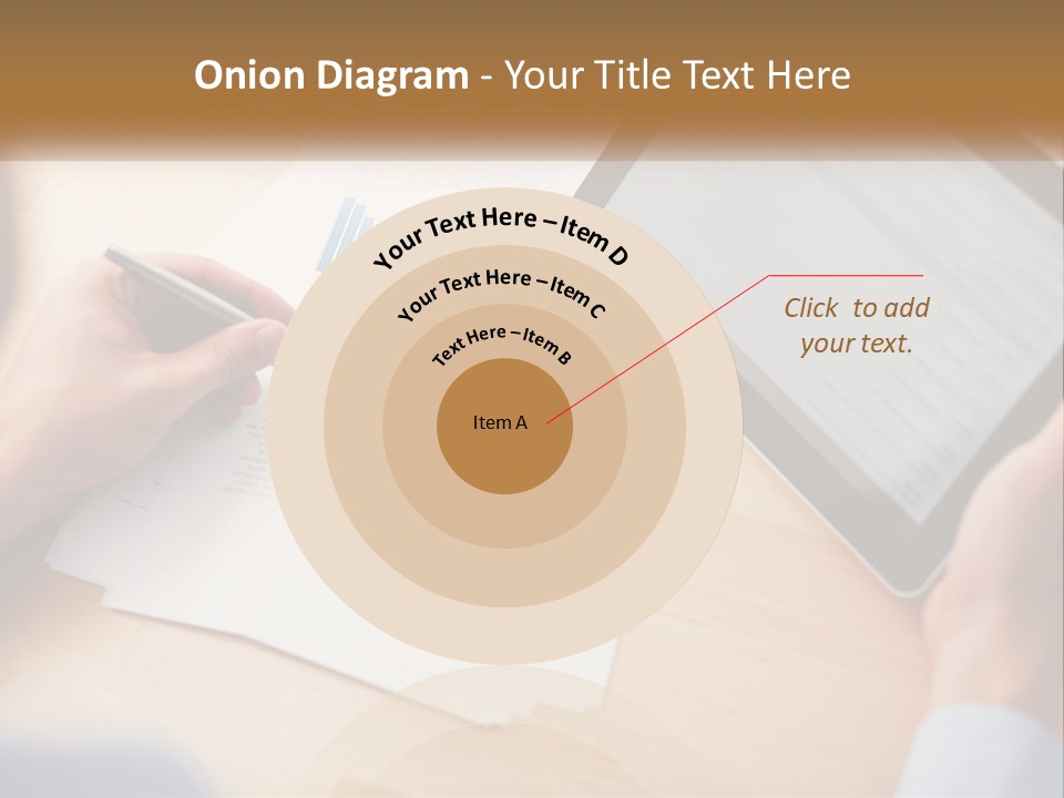 A Person Writing On A Piece Of Paper Next To A Tablet PowerPoint Template