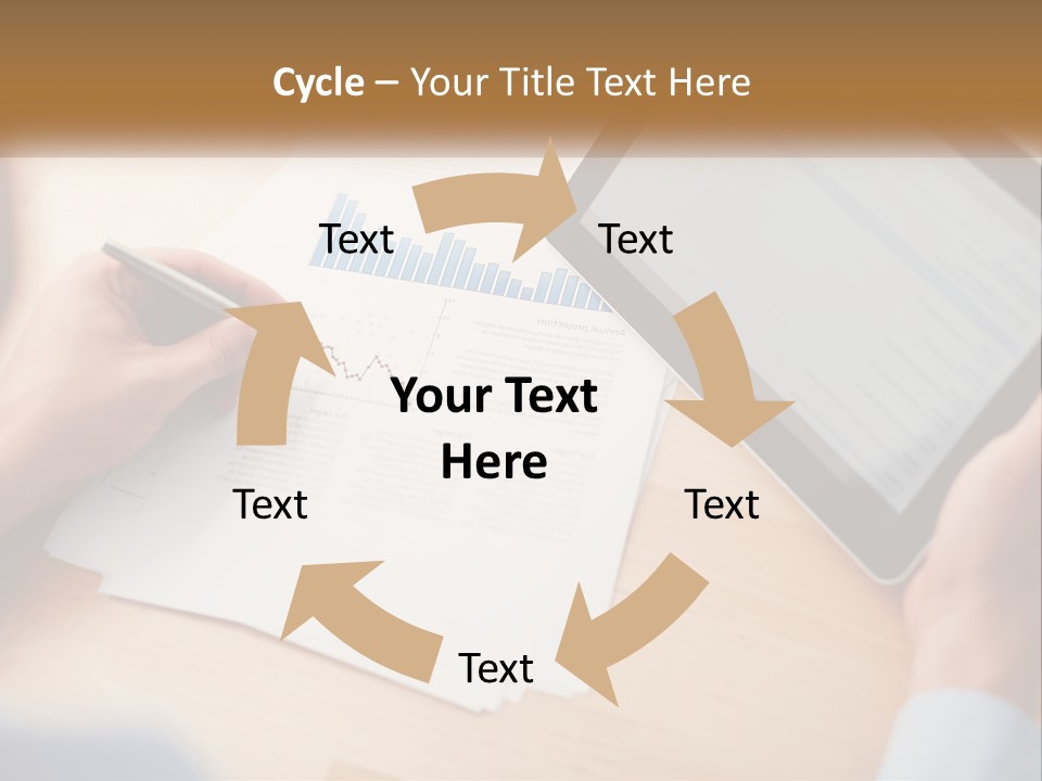 A Person Writing On A Piece Of Paper Next To A Tablet PowerPoint Template