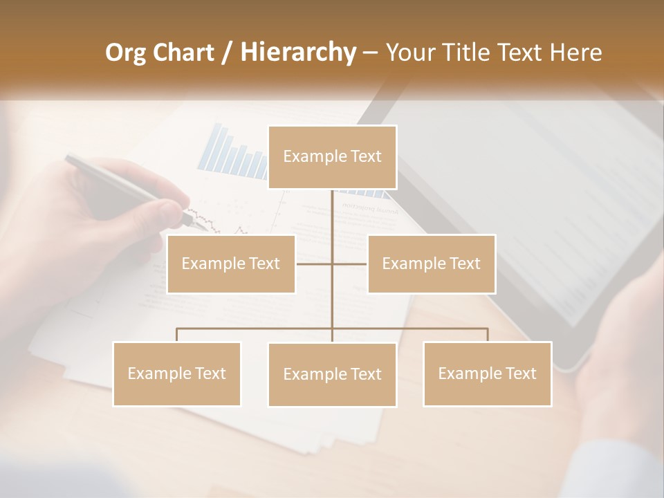 A Person Writing On A Piece Of Paper Next To A Tablet PowerPoint Template