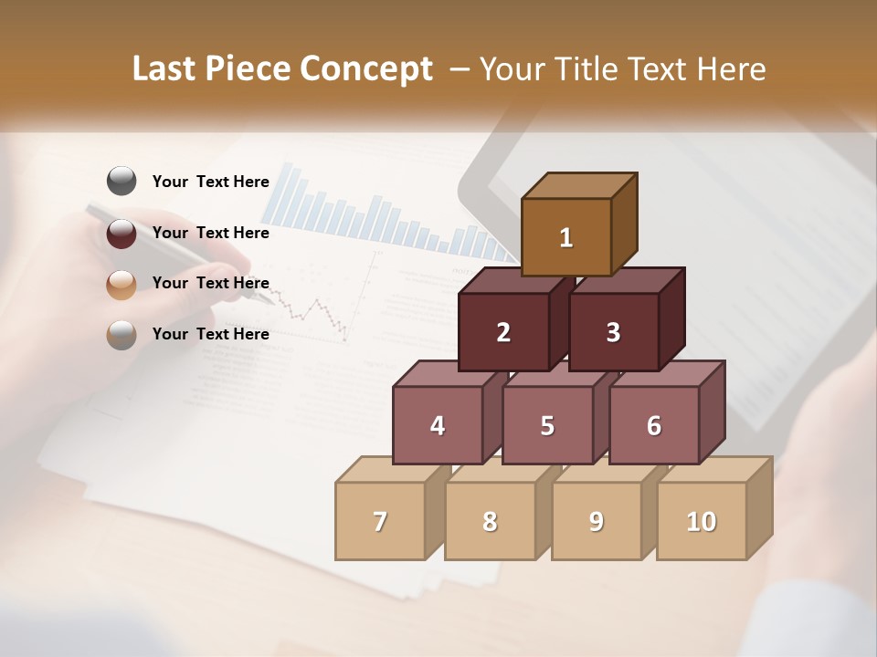 A Person Writing On A Piece Of Paper Next To A Tablet PowerPoint Template