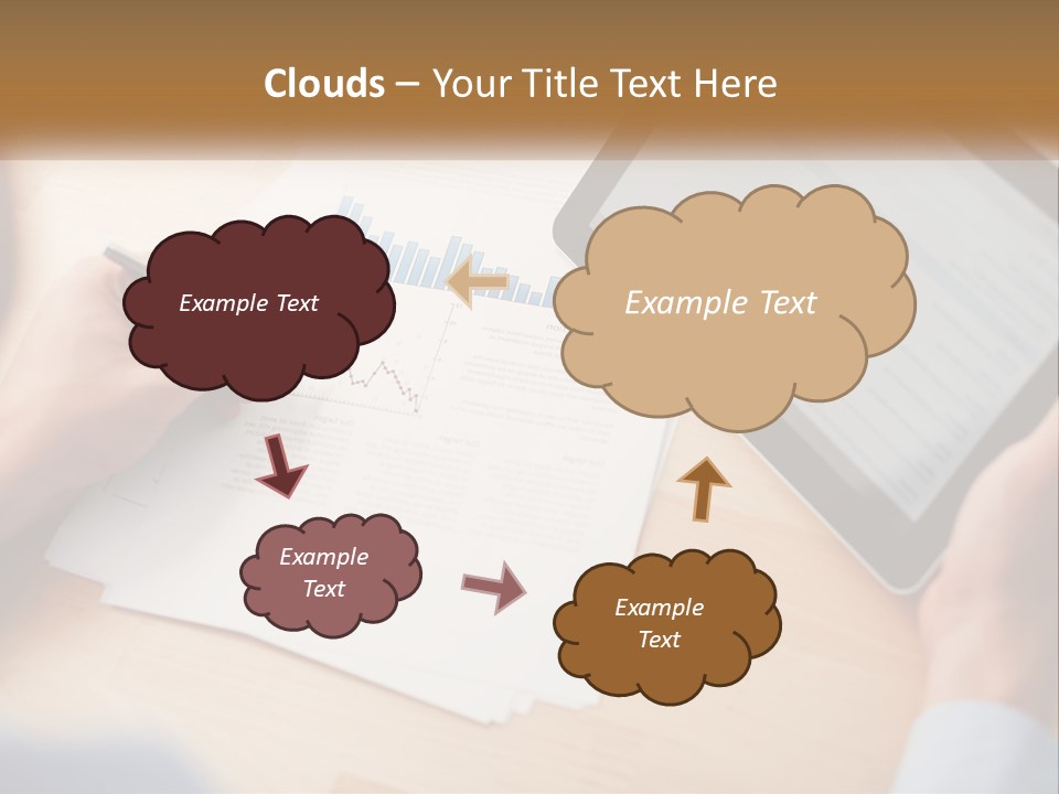A Person Writing On A Piece Of Paper Next To A Tablet PowerPoint Template