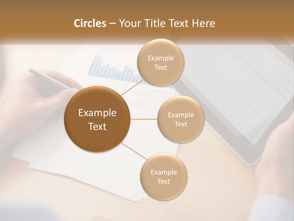 A Person Writing On A Piece Of Paper Next To A Tablet PowerPoint Template