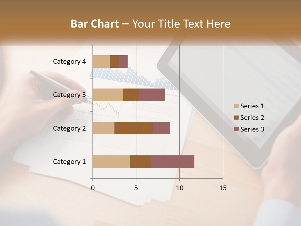A Person Writing On A Piece Of Paper Next To A Tablet PowerPoint Template