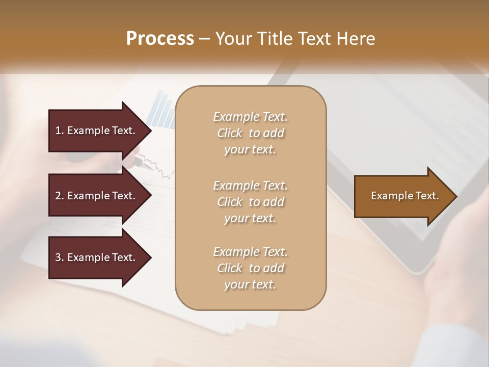 A Person Writing On A Piece Of Paper Next To A Tablet PowerPoint Template