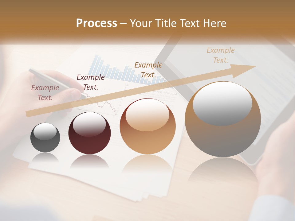 A Person Writing On A Piece Of Paper Next To A Tablet PowerPoint Template