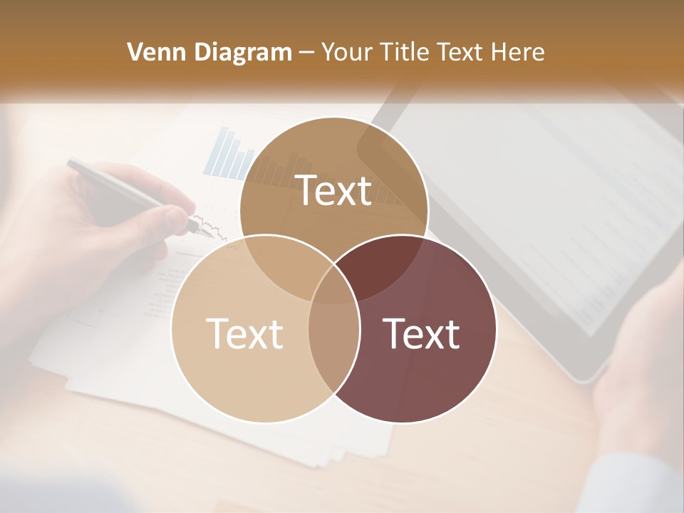 A Person Writing On A Piece Of Paper Next To A Tablet PowerPoint Template