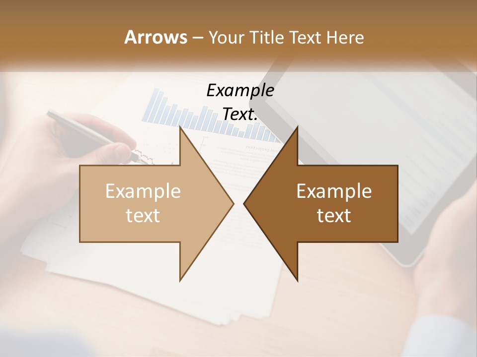 A Person Writing On A Piece Of Paper Next To A Tablet PowerPoint Template