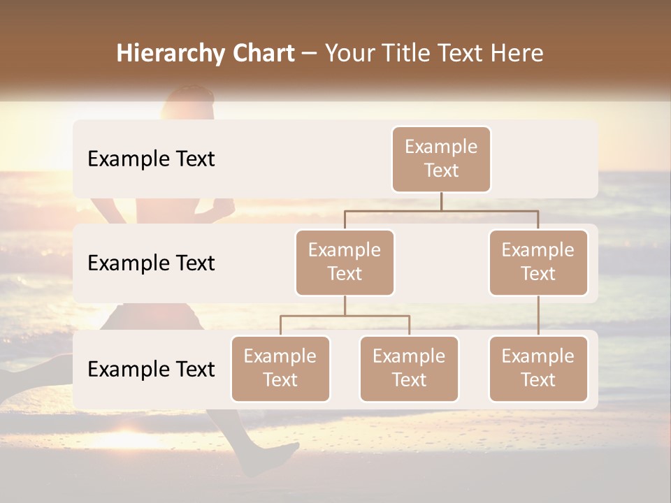 A Man Running On The Beach At Sunset PowerPoint Template