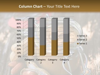 A Jar Of Peanut Butter And Peanuts On A Wooden Table PowerPoint Template