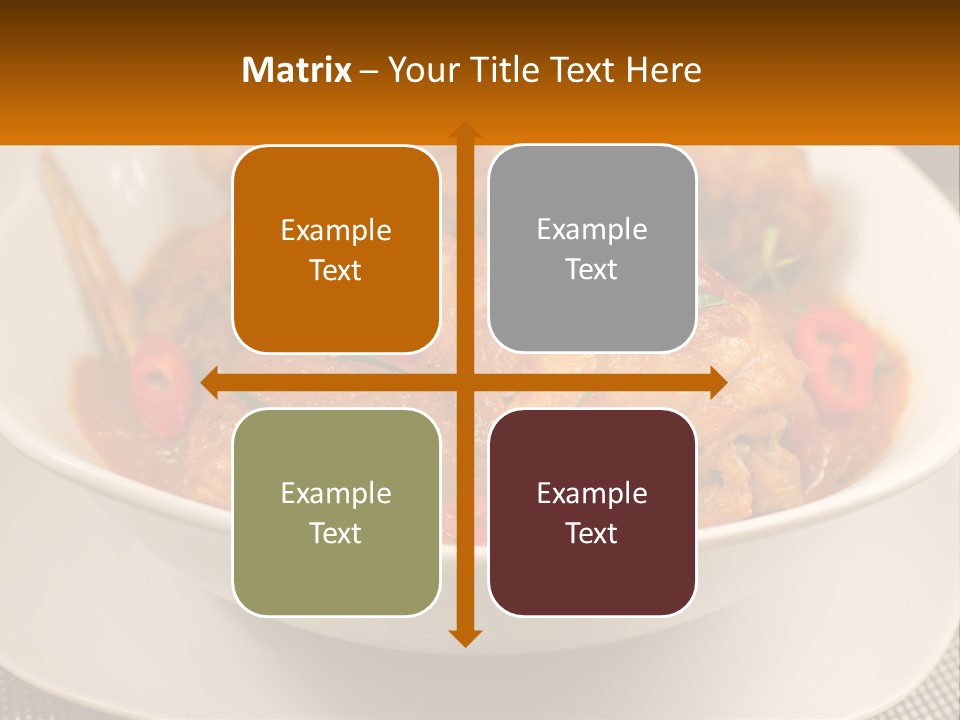 A White Bowl Filled With Food On Top Of A Table PowerPoint Template