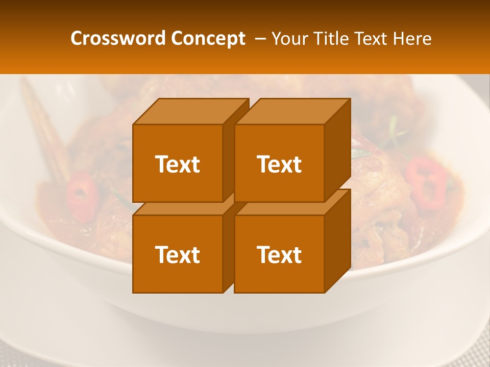 A White Bowl Filled With Food On Top Of A Table PowerPoint Template