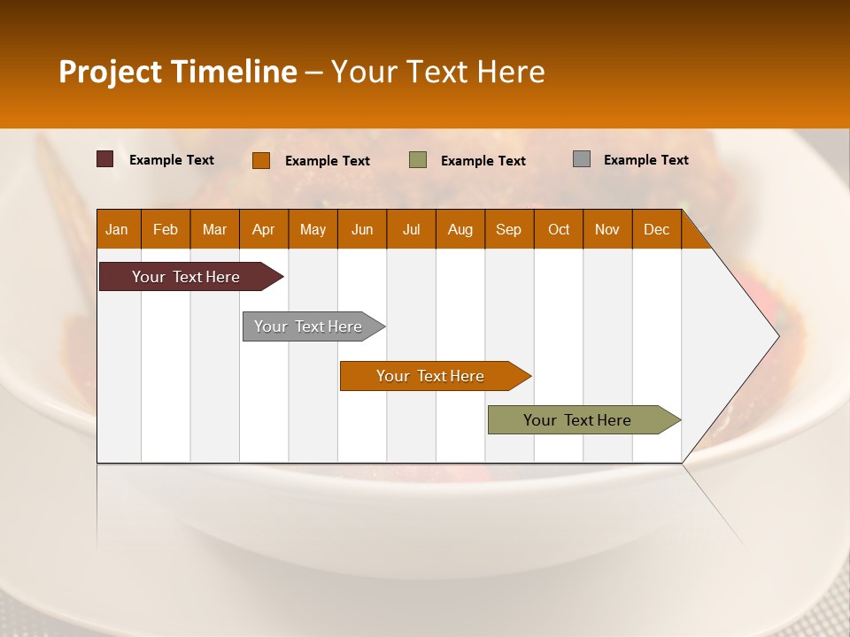 A White Bowl Filled With Food On Top Of A Table PowerPoint Template