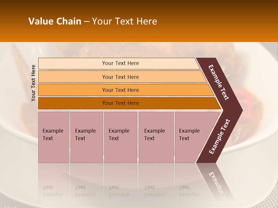 A White Bowl Filled With Food On Top Of A Table PowerPoint Template