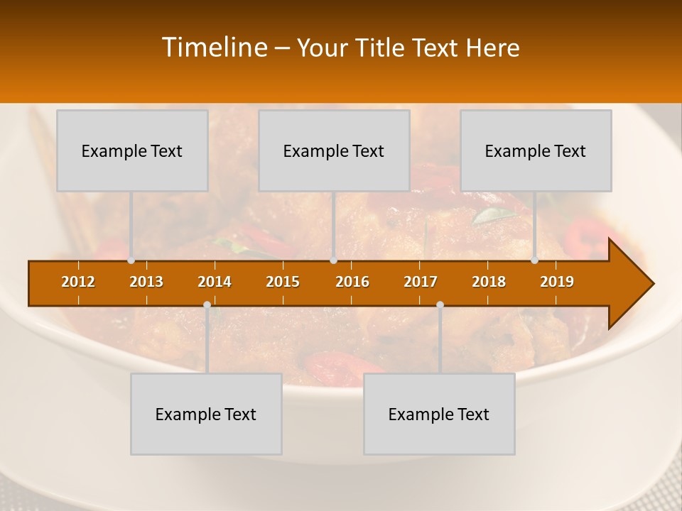 A White Bowl Filled With Food On Top Of A Table PowerPoint Template