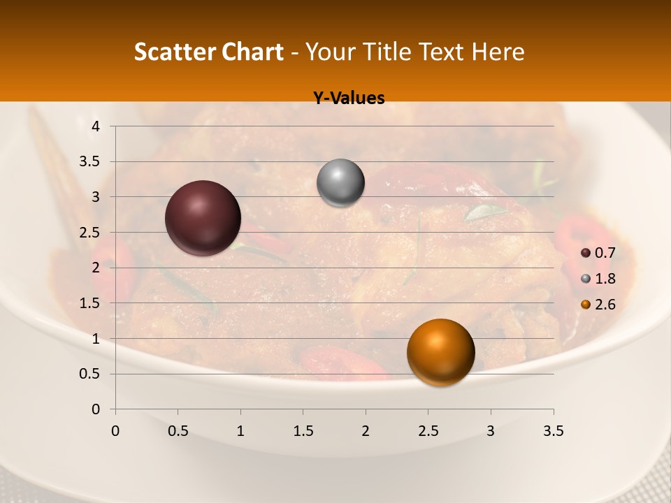 A White Bowl Filled With Food On Top Of A Table PowerPoint Template
