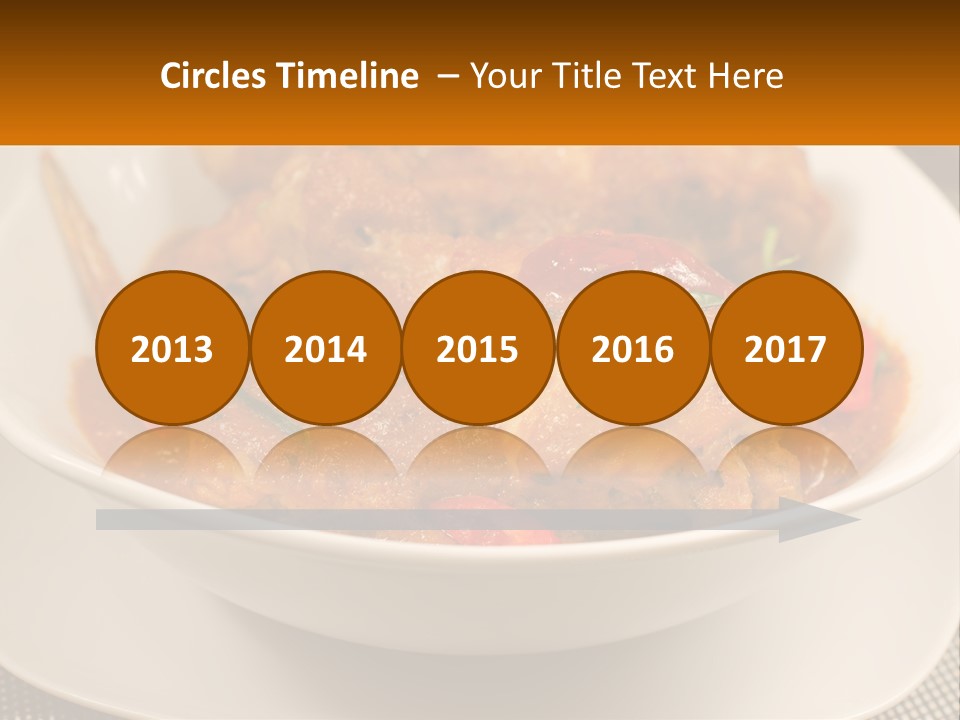A White Bowl Filled With Food On Top Of A Table PowerPoint Template