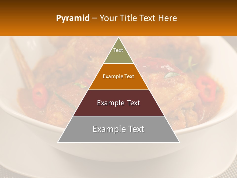 A White Bowl Filled With Food On Top Of A Table PowerPoint Template