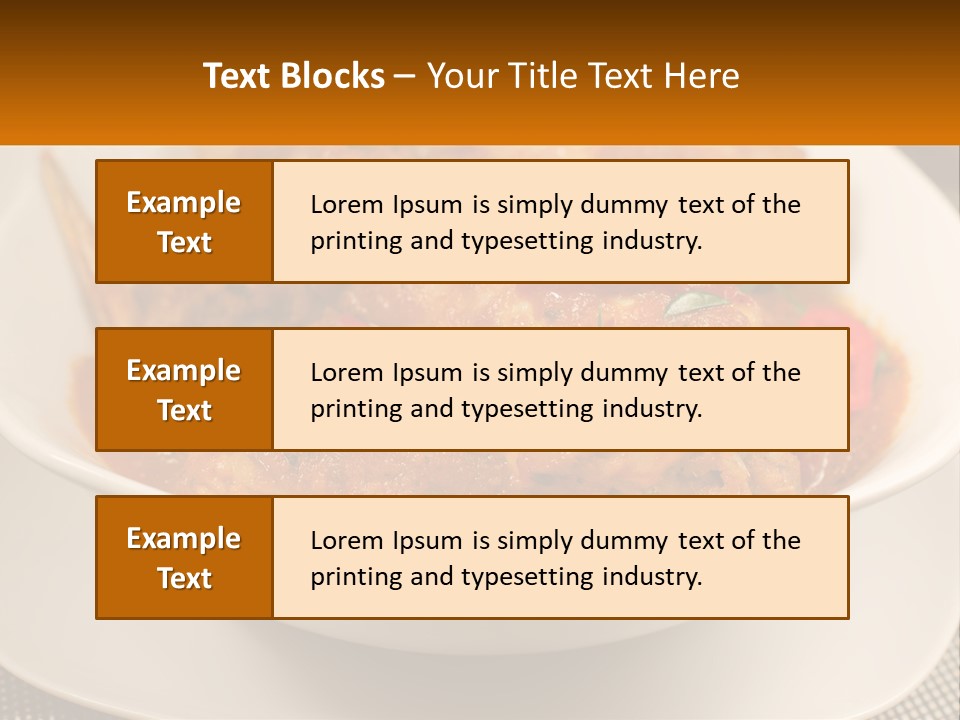 A White Bowl Filled With Food On Top Of A Table PowerPoint Template