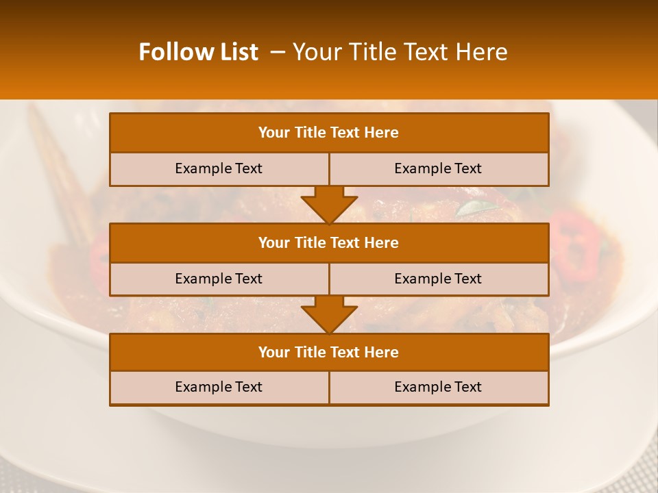 A White Bowl Filled With Food On Top Of A Table PowerPoint Template