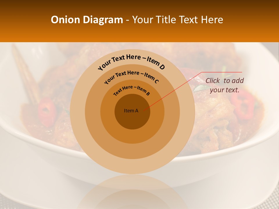 A White Bowl Filled With Food On Top Of A Table PowerPoint Template