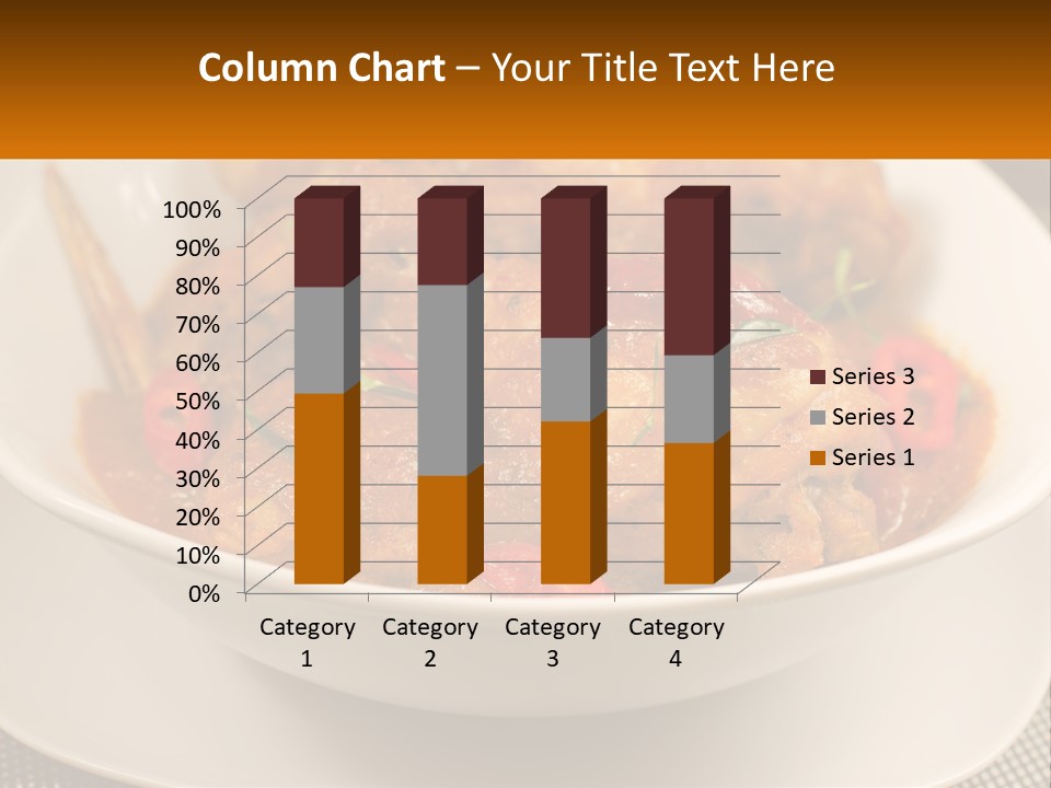 A White Bowl Filled With Food On Top Of A Table PowerPoint Template
