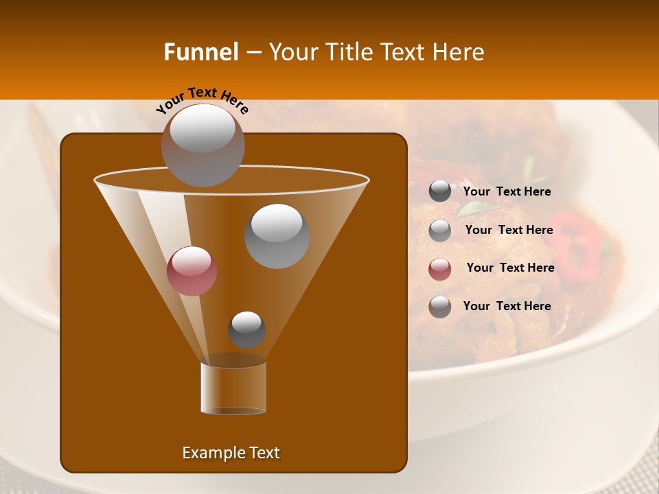 A White Bowl Filled With Food On Top Of A Table PowerPoint Template
