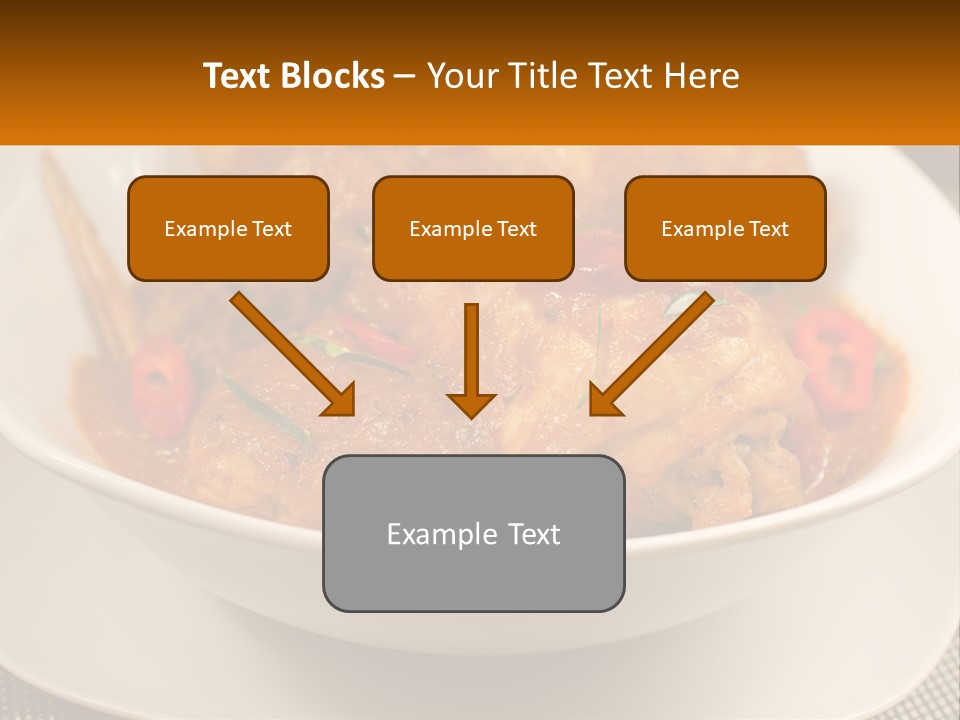 A White Bowl Filled With Food On Top Of A Table PowerPoint Template