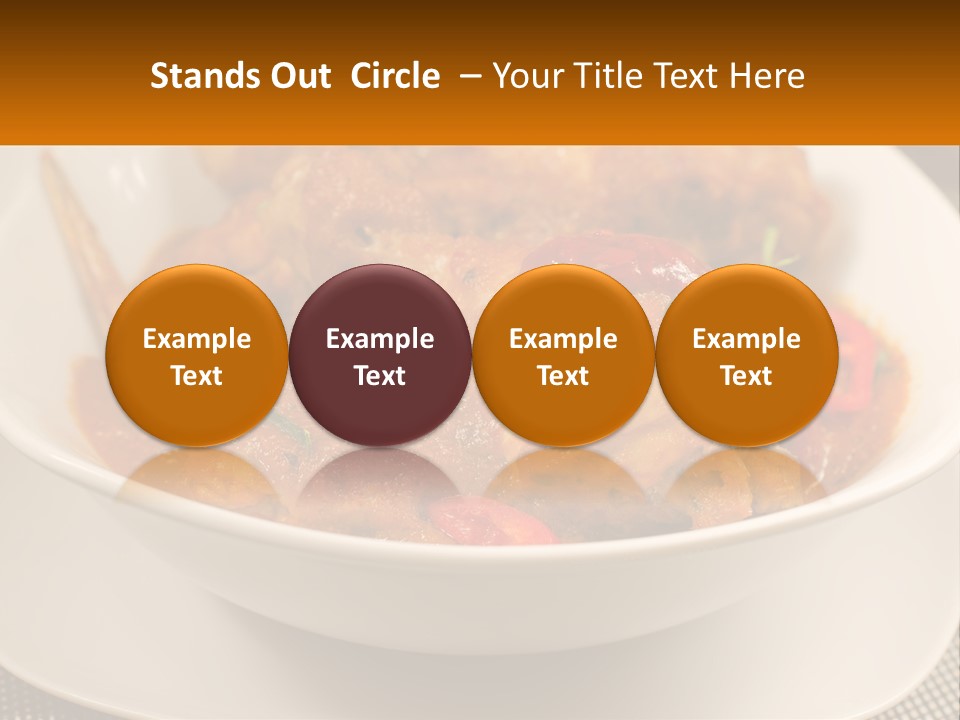 A White Bowl Filled With Food On Top Of A Table PowerPoint Template