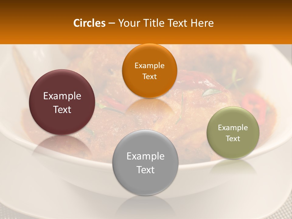 A White Bowl Filled With Food On Top Of A Table PowerPoint Template