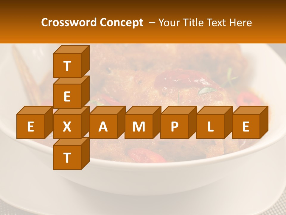 A White Bowl Filled With Food On Top Of A Table PowerPoint Template